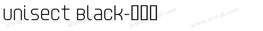 Unisect Black字体转换